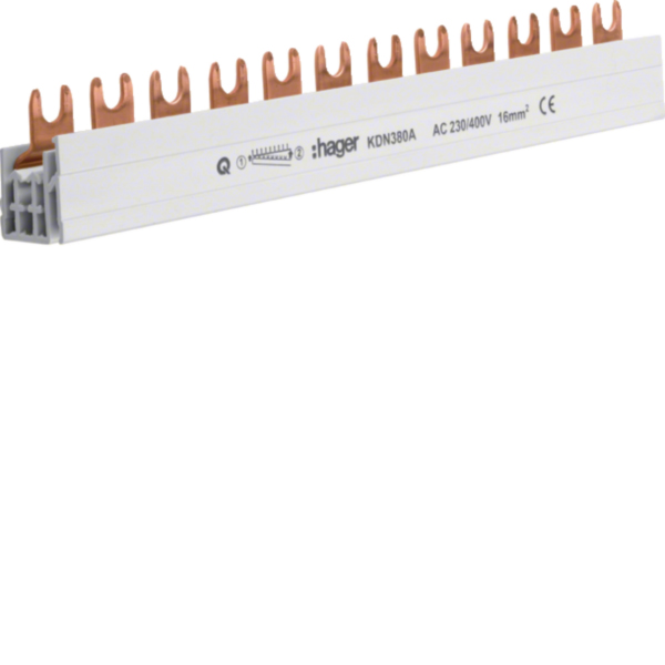 HAGER KDN380A Phasenschiene 3ph 17,5mm 210mm 16qmm
