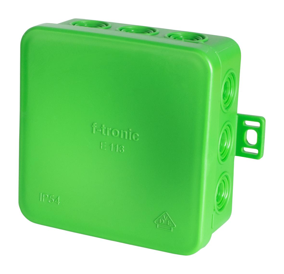 F-TRONIC E113gn Abzweigdose IP54 2,5qmm 85x85x40mm gn