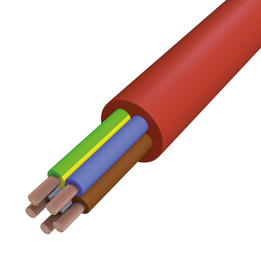 SIHF-J 5x2,5 R50 Silikonschlauchleitung