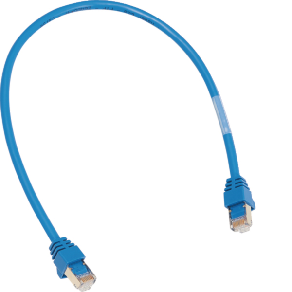 HAGER ZZ45WAN100 Patchkabel Cat5E F/FTP IP2X 1m bl RJ45