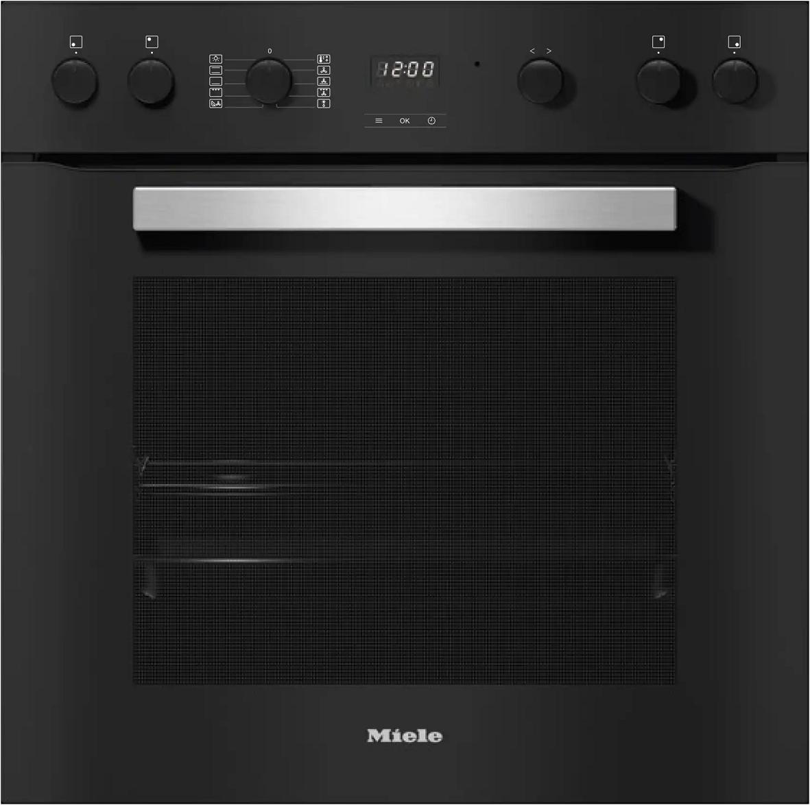 MIELE 12401400 Einbauherd obs-sw 595mm Teleskop Um