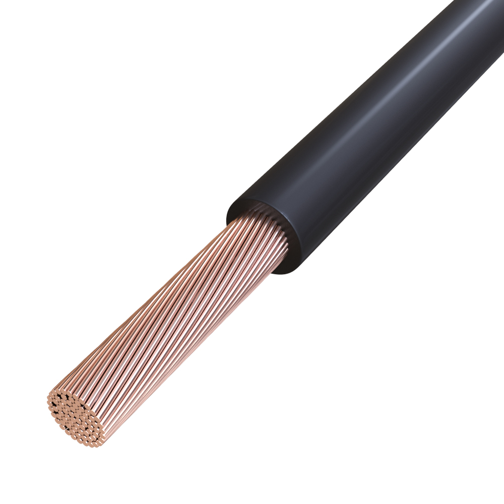 H07V-K 2,5 qmm schwarz R100 feindrähtig PVC-Aderleitung
