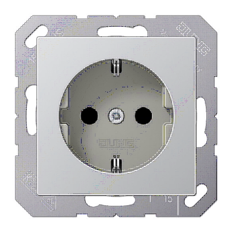 JUNG A 1520 AL Steckdose 1f alu glz A500 UP IP20 ZP