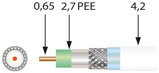 TELEVES SK0729plus Koaxialkabel 75 Ohm, 100m, ws SK0729plus