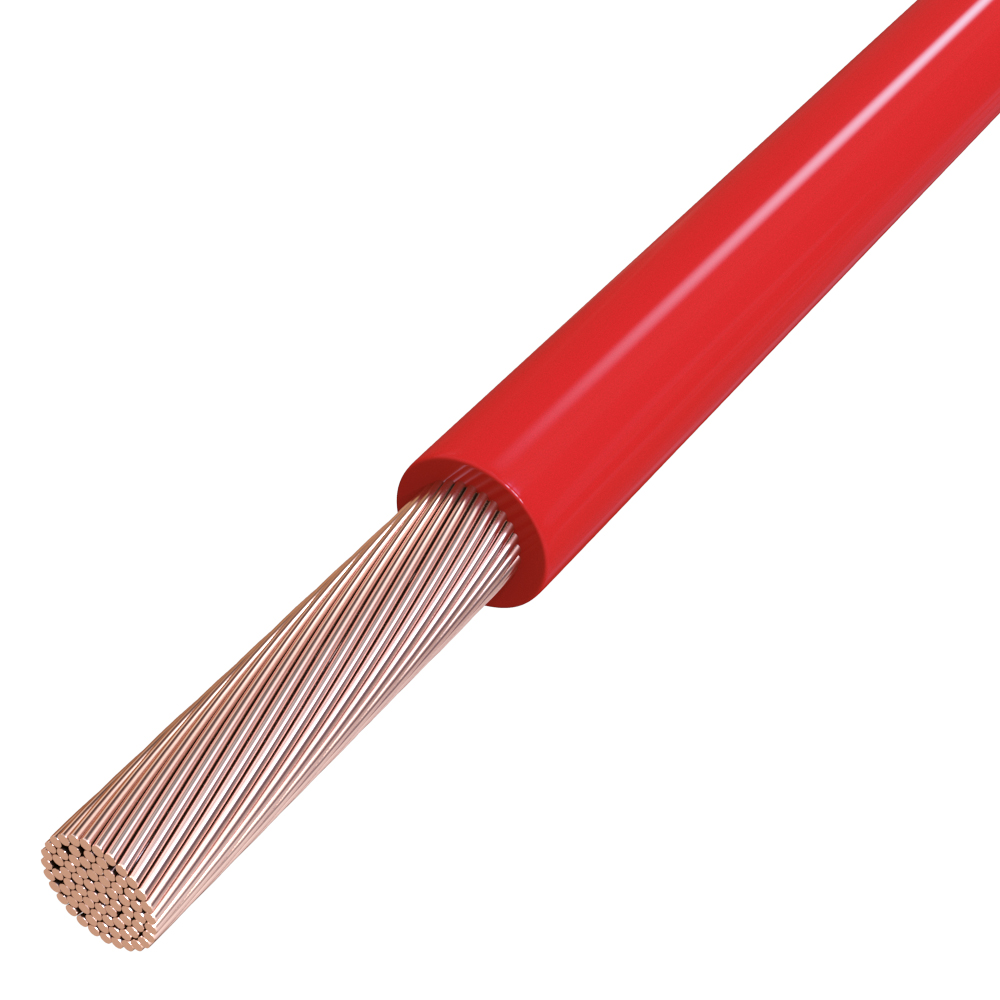H07V-K 6 qmm rot R100 feindrähtig PVC-Aderleitung
