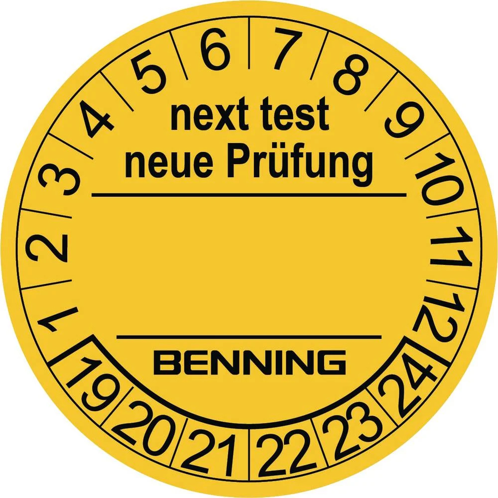 BENNING 756212 Prüfplaketten neue Prüfung, 300 Stk.