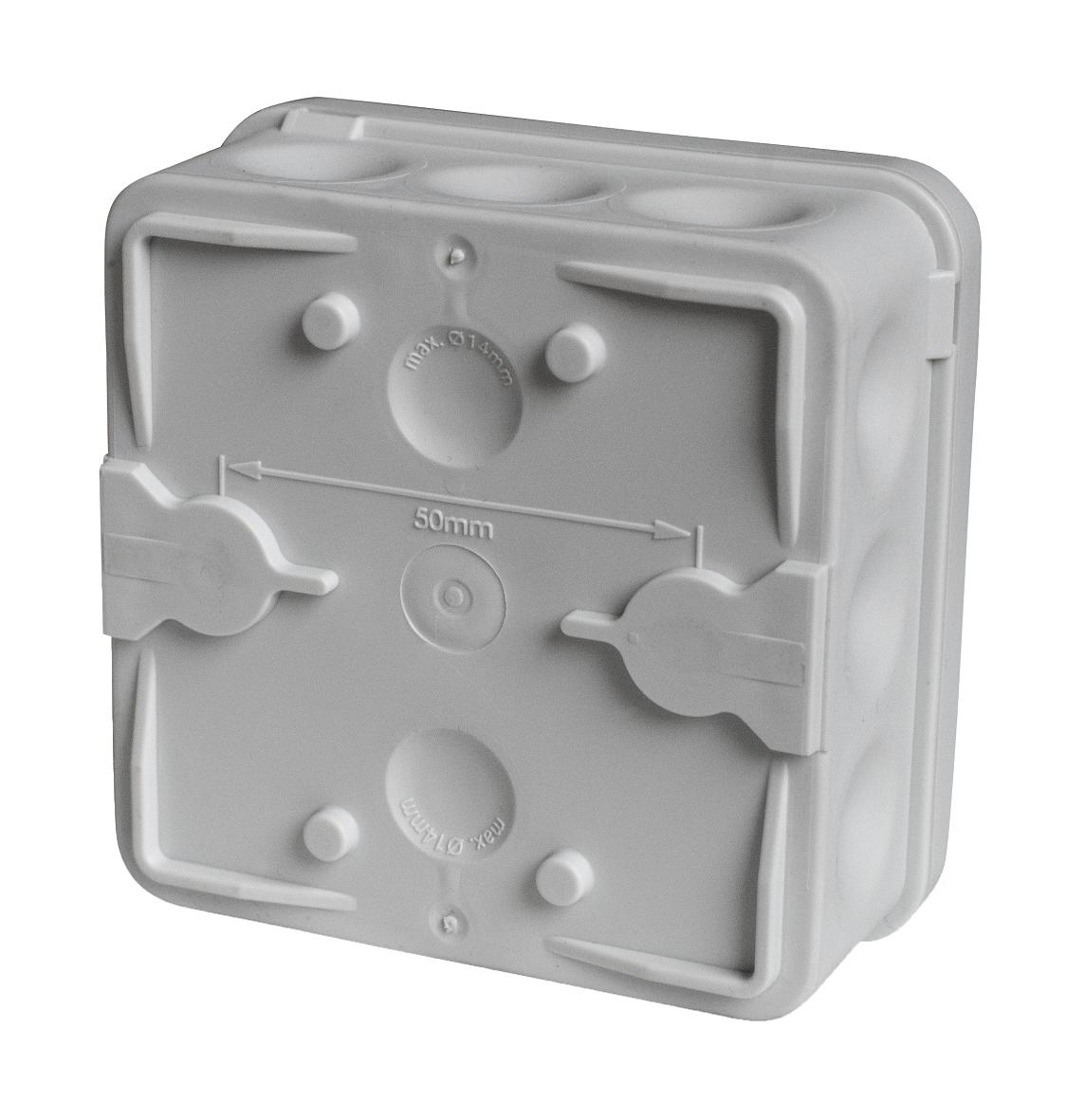 F-TRONIC E1210gr Abzweigdose IP55 2,5qmm 80x80x37mm gr