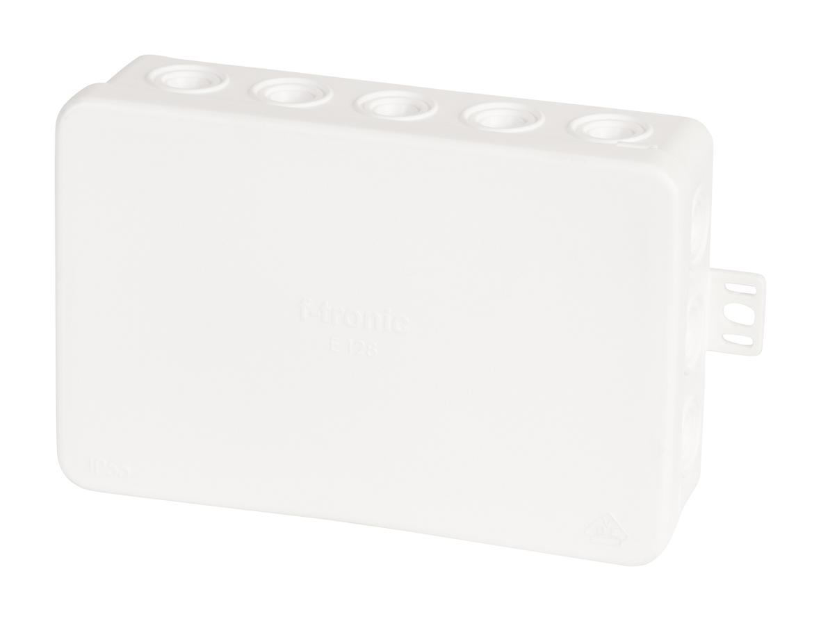 F-TRONIC E128ws Abzweigdose IP54 2,5qmm 134x89x40mm ws