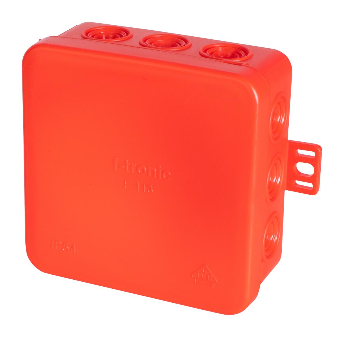 F-TRONIC E113rt Abzweigdose IP54 2,5qmm 85x85x40mm rt