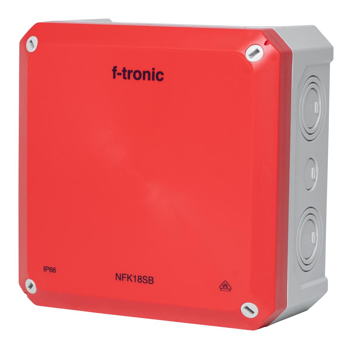 F-TRONIC NFK18SB Abzweigdose IP66 180x180x93mm gr/rt Kst