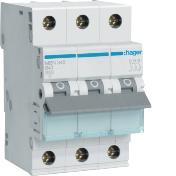 HAGER MBN340 Leitungsschutzschalter AC B 40A 3p 415V