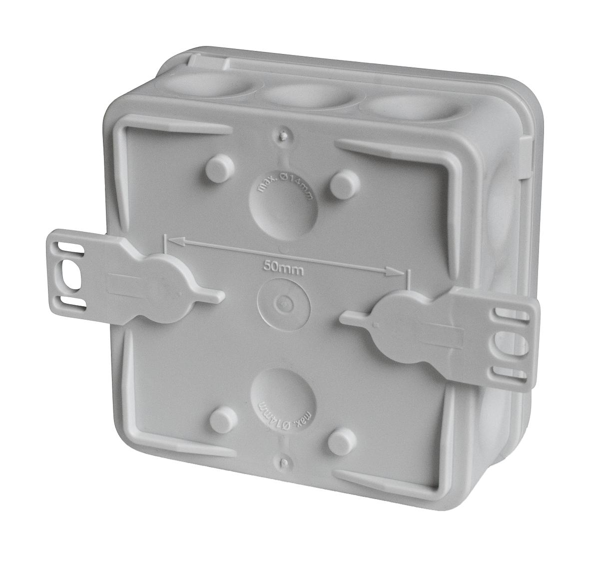 F-TRONIC E1200gr Abzweigdose IP55 2,5qmm 80x80x37mm gr